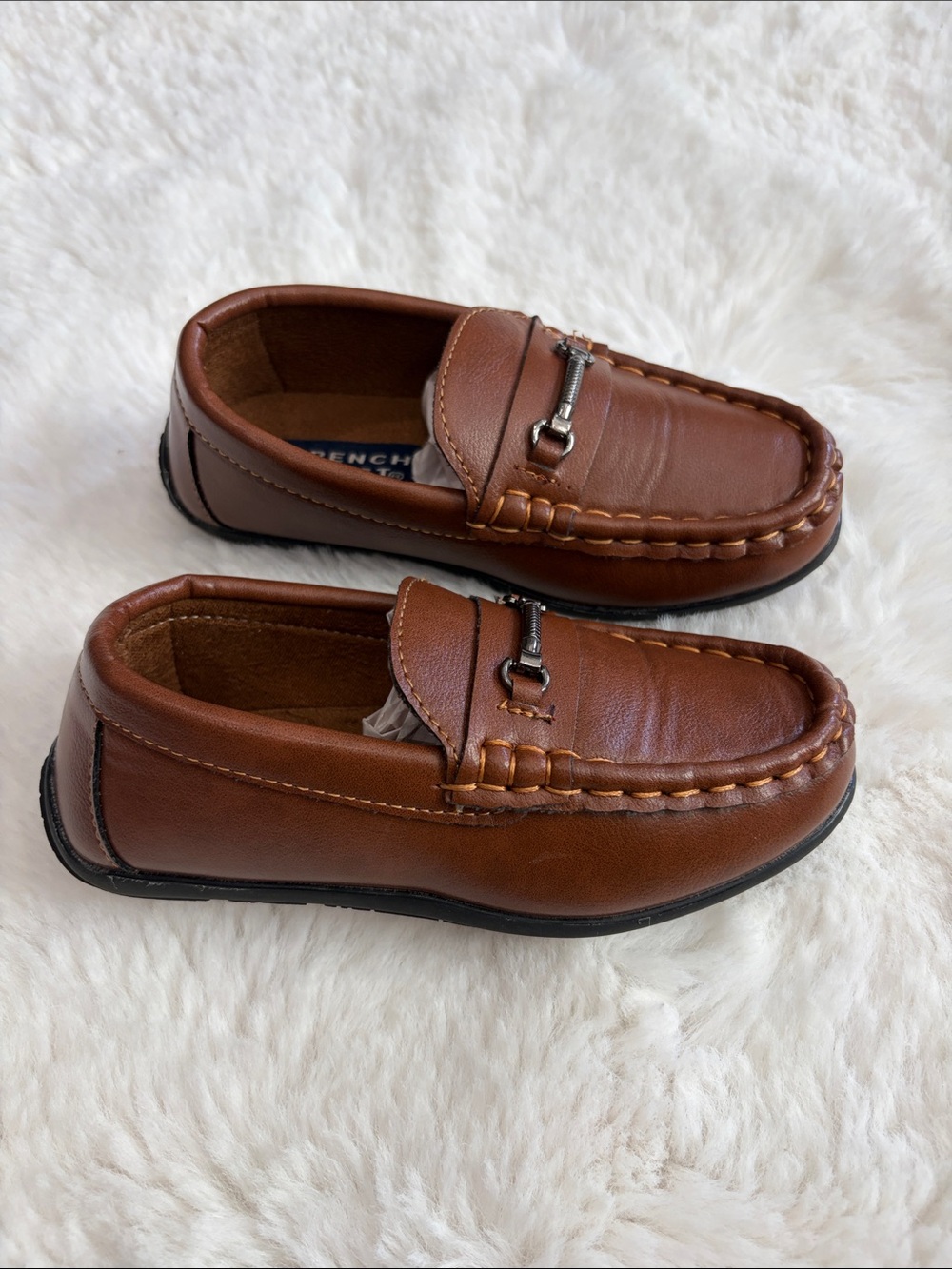 French toast,size 11 Kids Brown Driving Moccasins